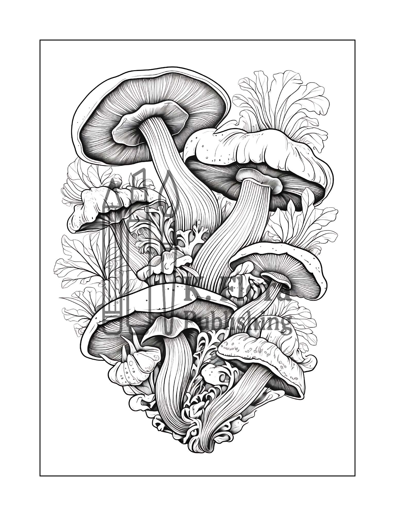 Mushroom Coloring Book for Adults - Image 4