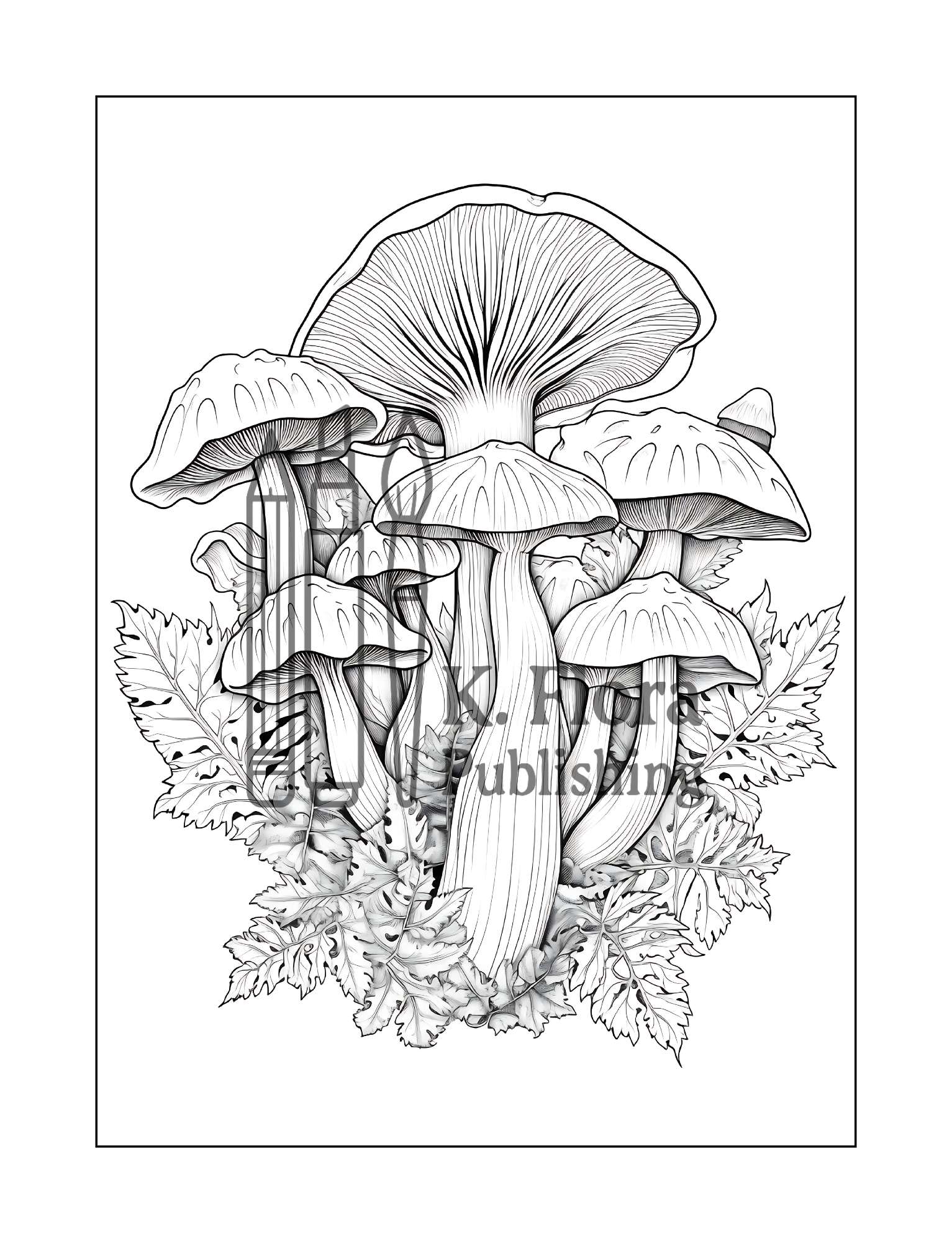 Mushroom Coloring Book for Adults - Image 5