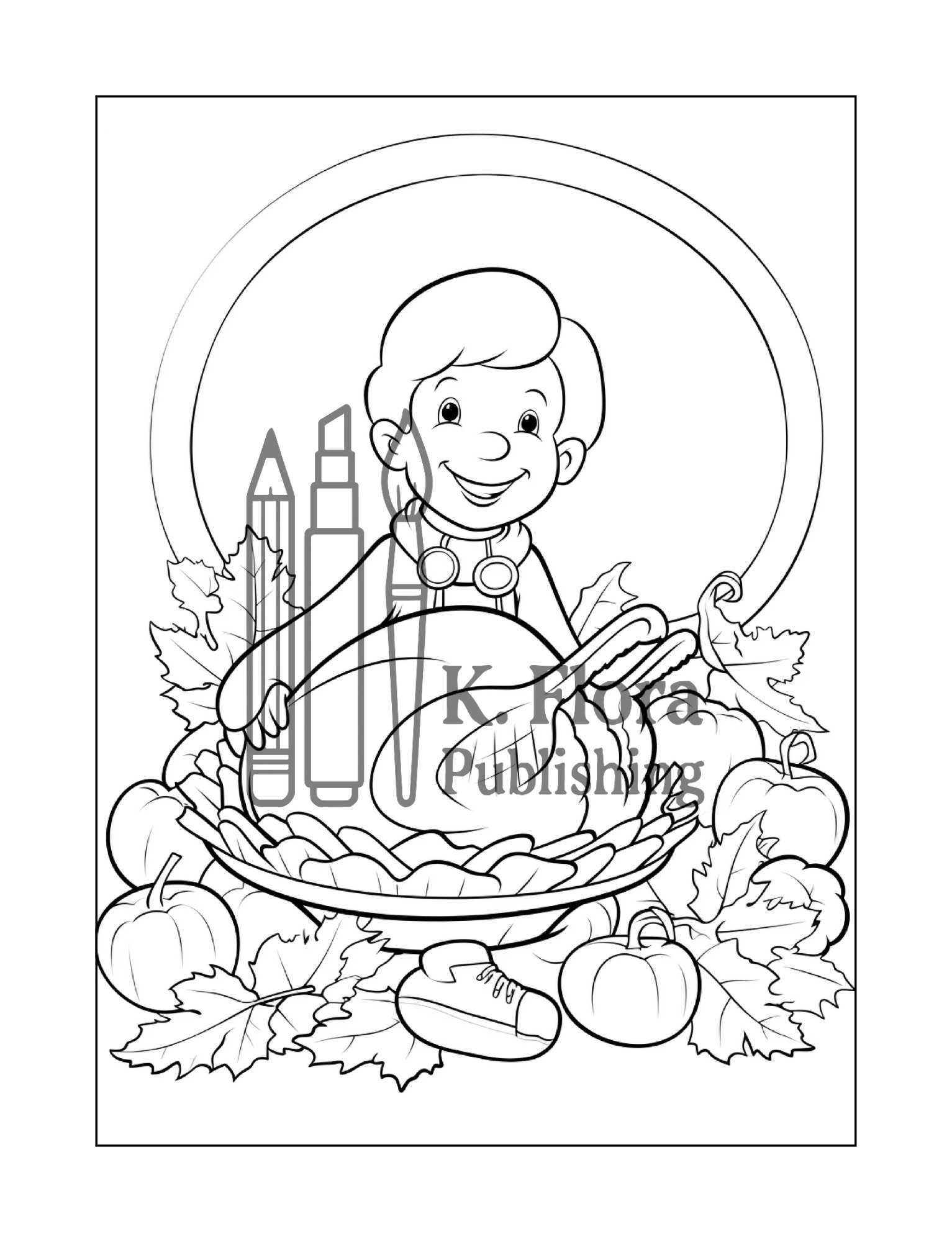 Thanksgiving Coloring Book for Kids - Image 7