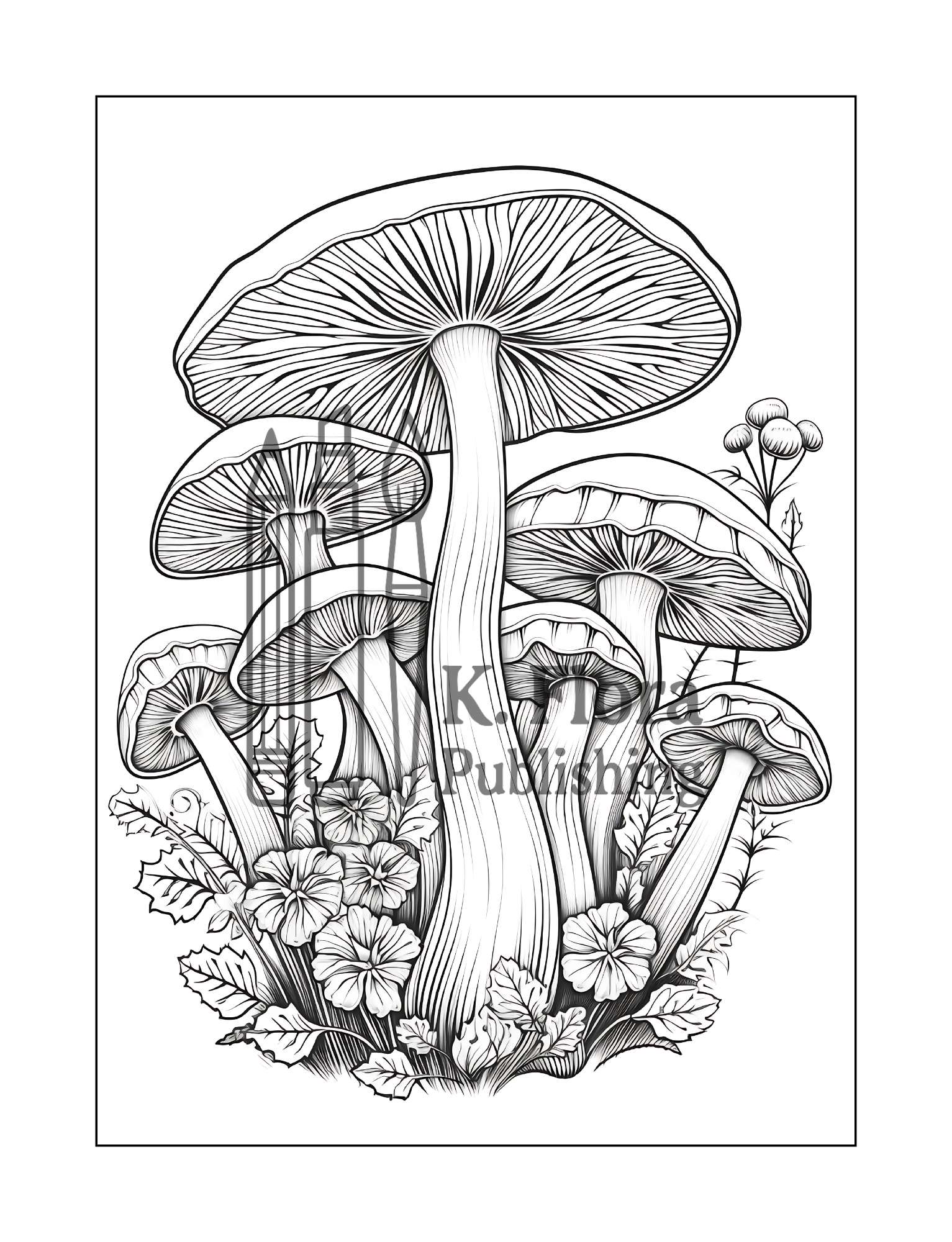 Mushroom Coloring Book for Adults - Image 7