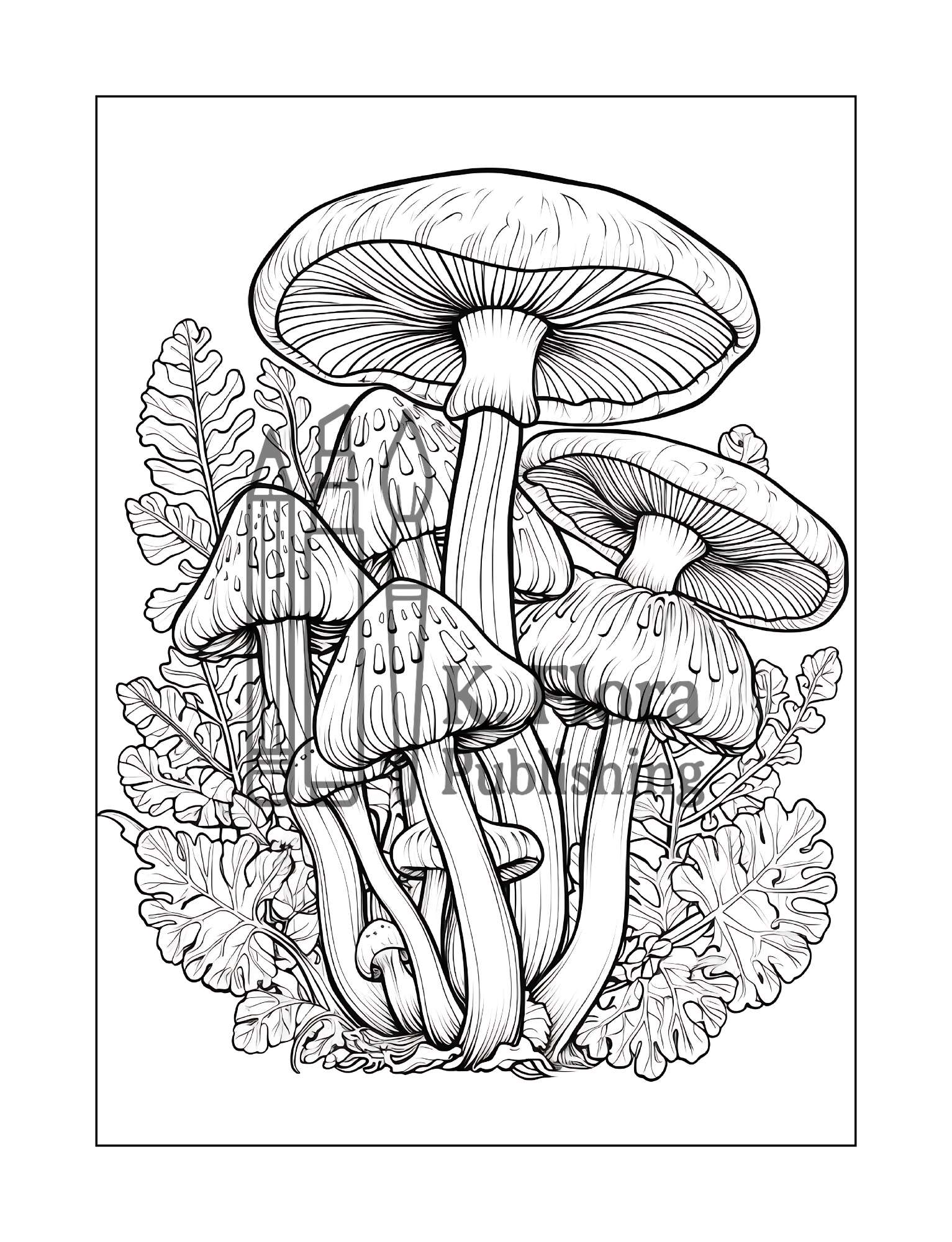 Mushroom Coloring Book for Adults - Image 9