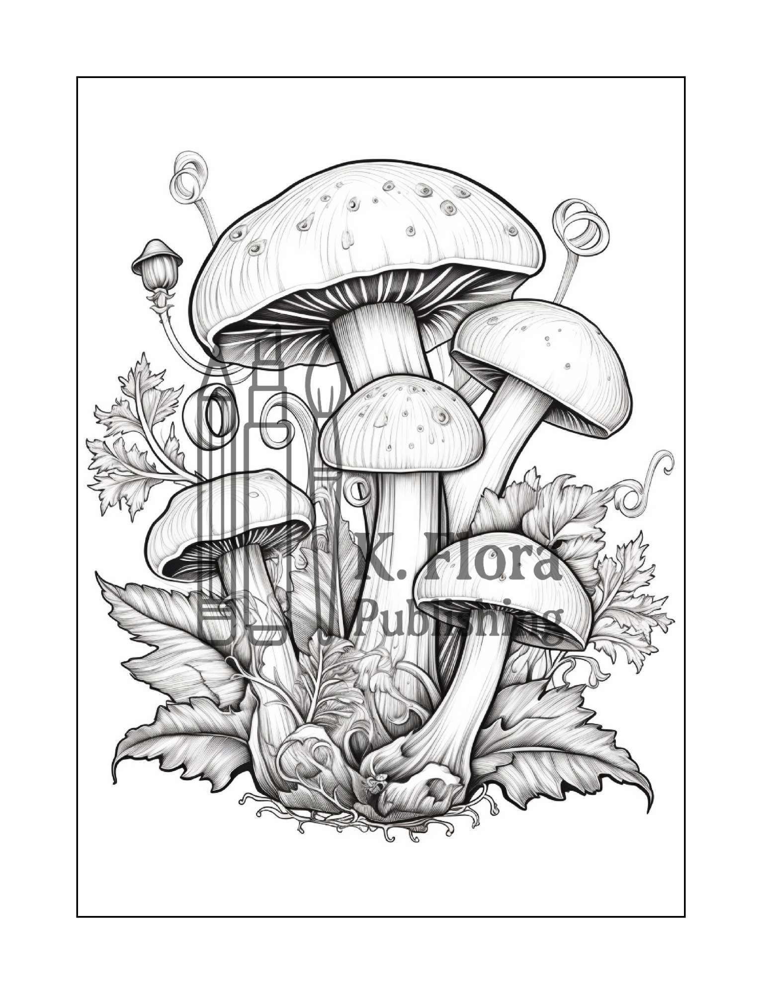 Mushroom Coloring Book for Adults - Image 10