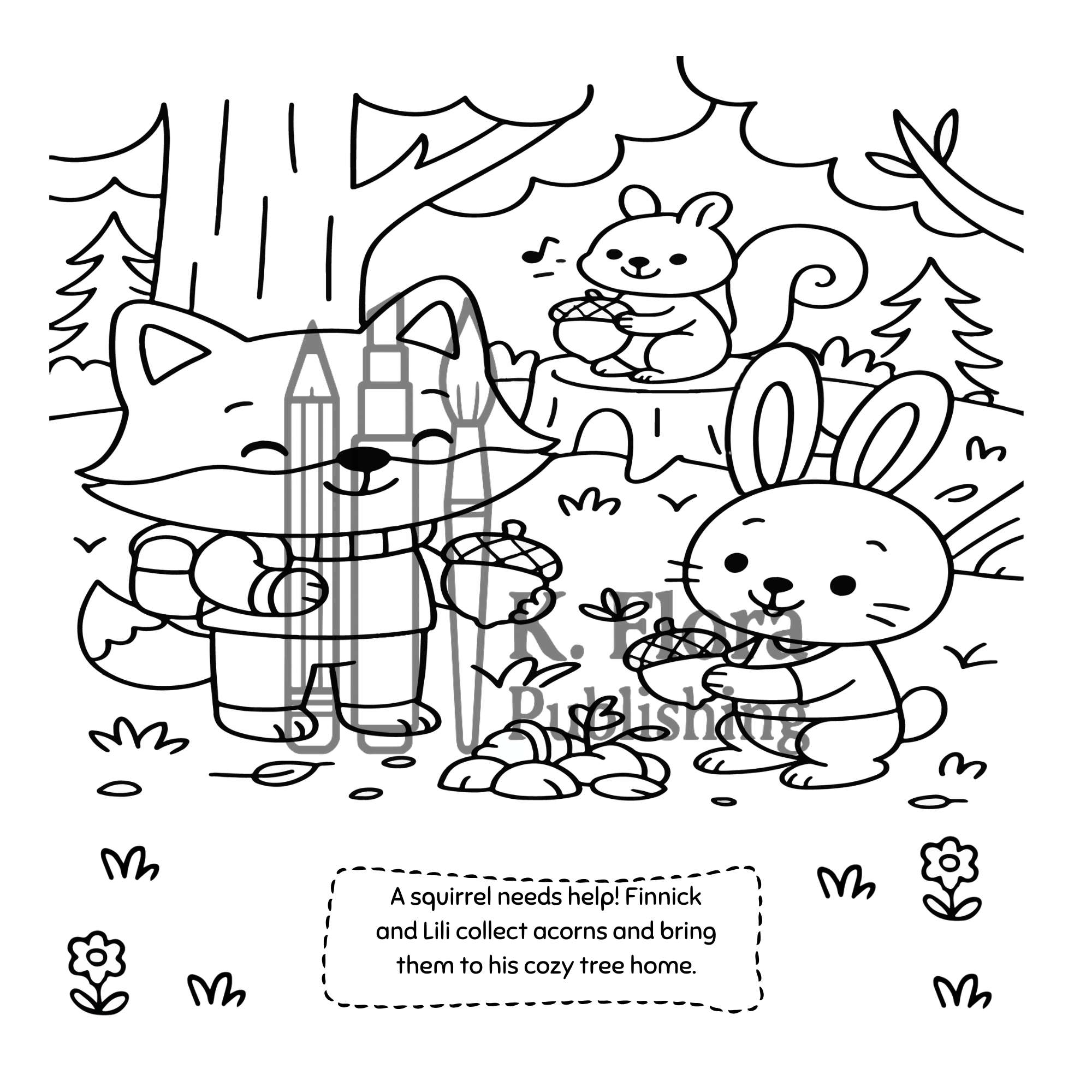 Finnick’s Forest Adventure Cute Coloring Book for Kids Ages 4–8 - Image 10
