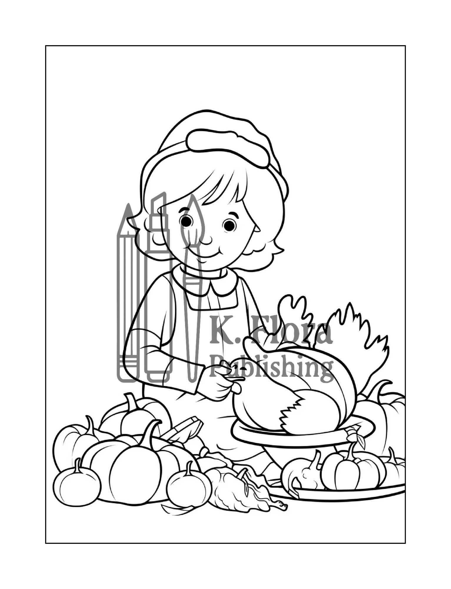 Thanksgiving Coloring Book for Kids - Image 2