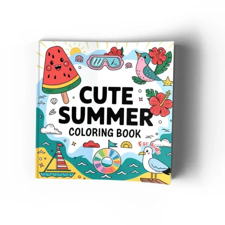 Cute Summer Coloring Book for Kids