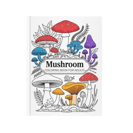 Mushroom Coloring Book for Adults