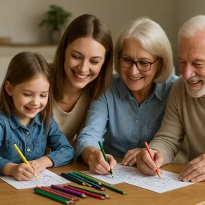 Family Coloring Time