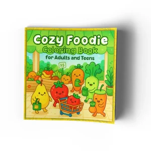 Cozy Foodie Coloring Book for Adults and Teens